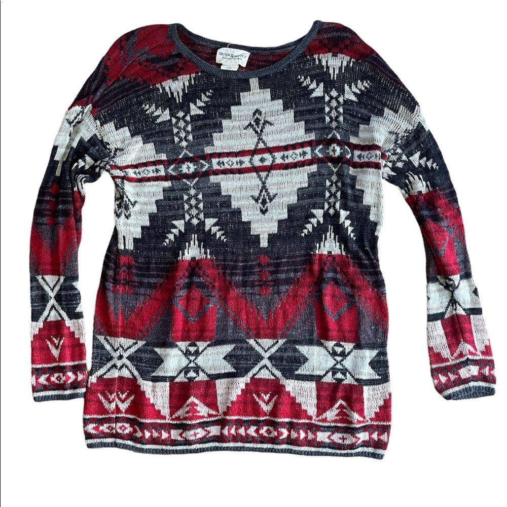 Denim & Supply Ralph Lauren Southwestern Aztec Sweater - Medium